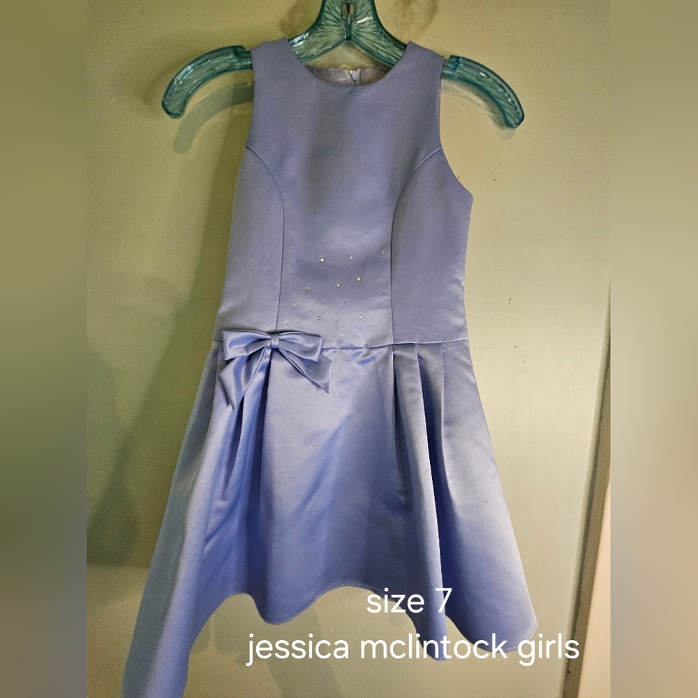 Jessica mcclintock girls blue dress size 7